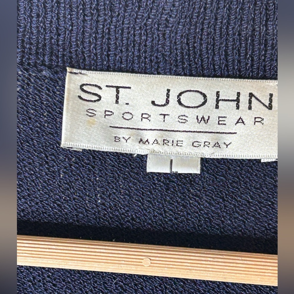 St. John Sportswear  Navy Nautical Cardigan Blazer - Picture 3 of 10
